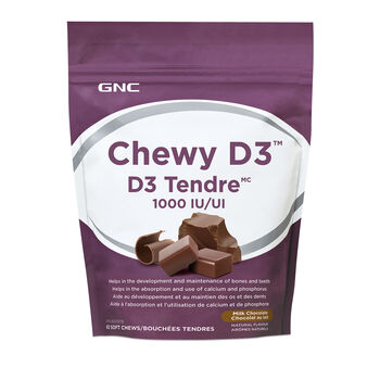 Chewy D3 1000IU Chew - Milk Chocolate  | GNC